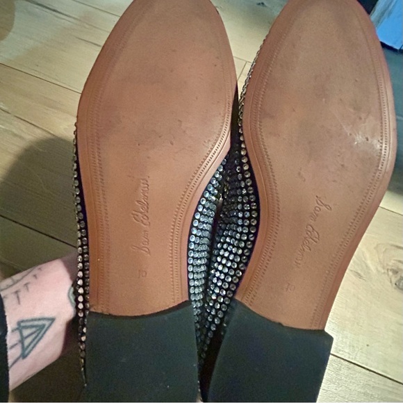 Edgy Black and Silver Rhinestone Loafers - Picture 8 of 11